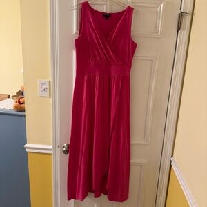 Lands' End Vibrant Pink High Low Maxi Dress